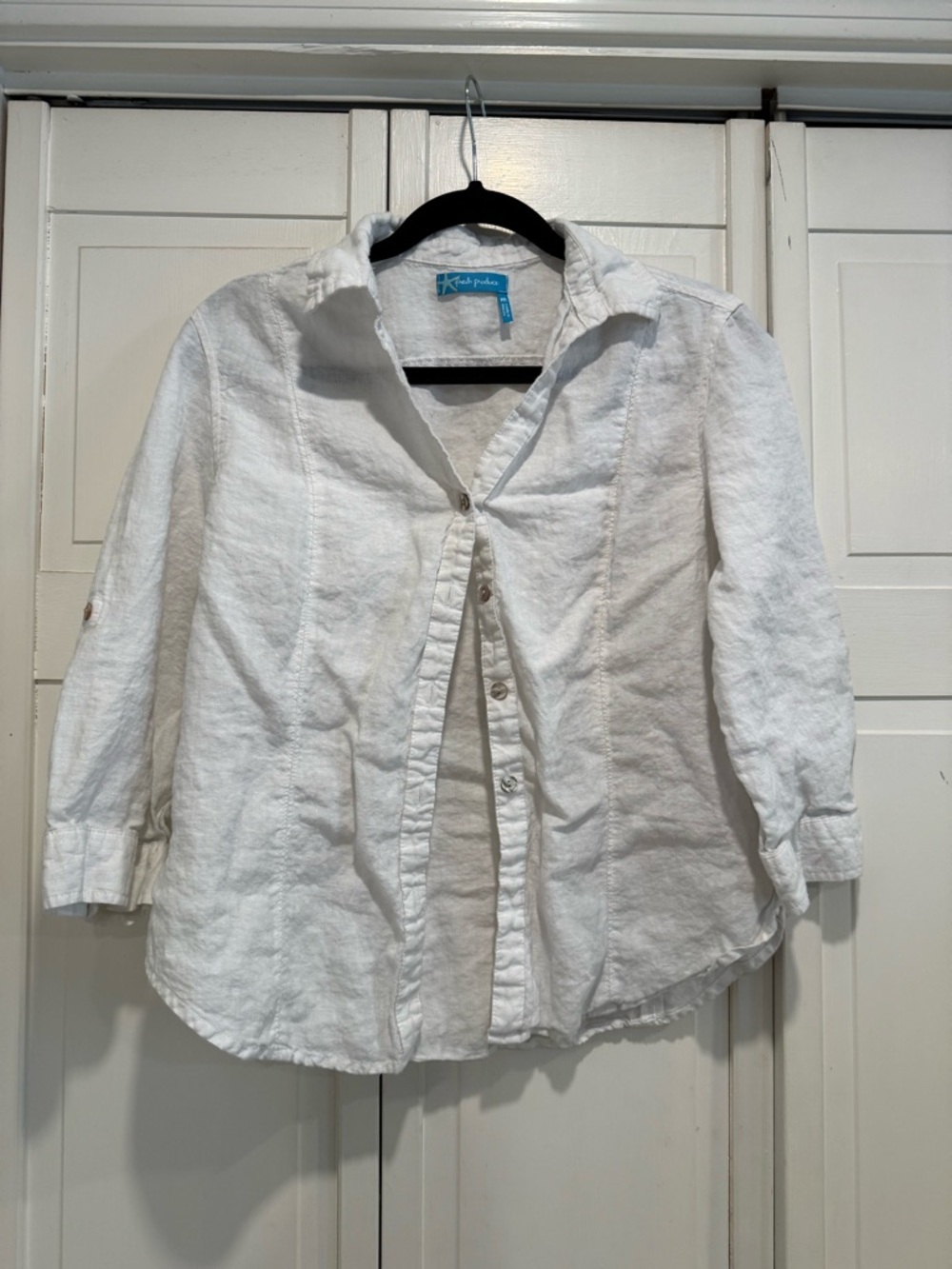 Fresh Produce linen top size medium GUC